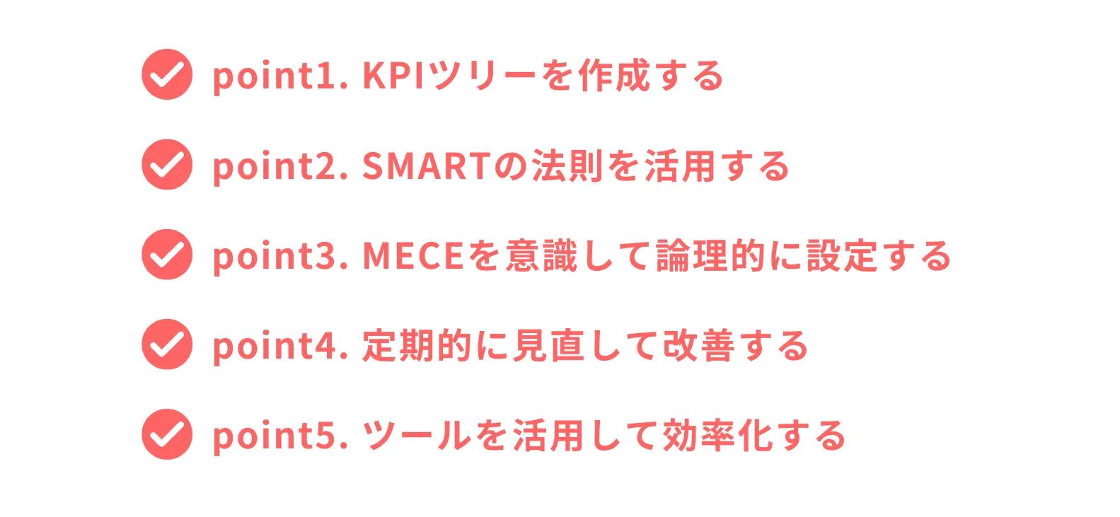 KPI設定・管理の5つのポイント