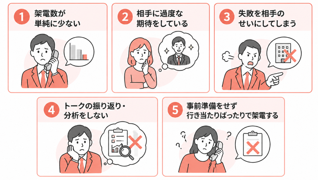 テレアポが取れない人にありがちな5つの特徴