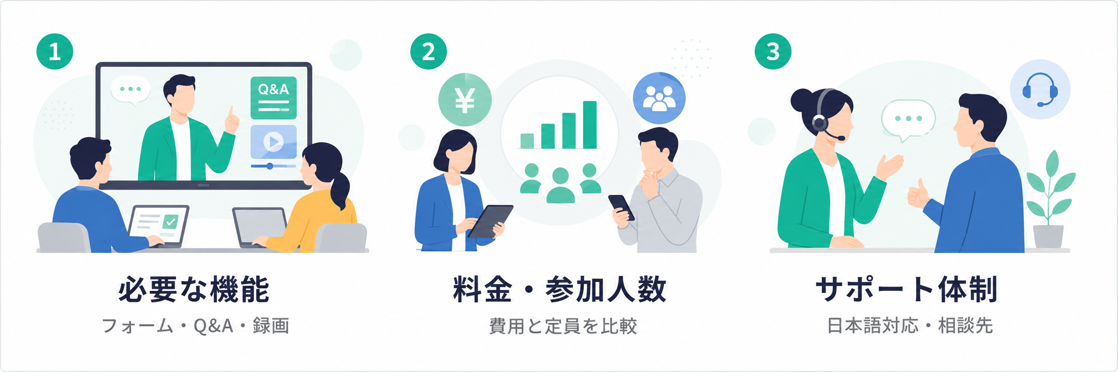 ウェビナーツールの選定ポイント